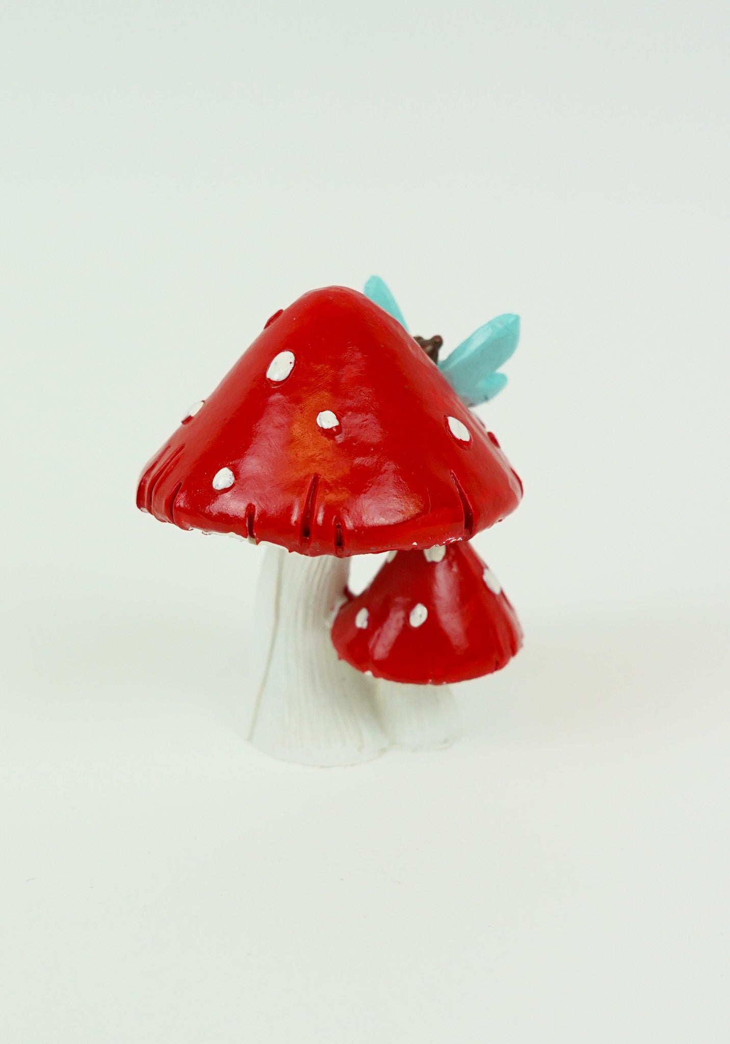 Gothic Gifts: Enchanting Blue or Green Dragonfly Red Mushroom Decor