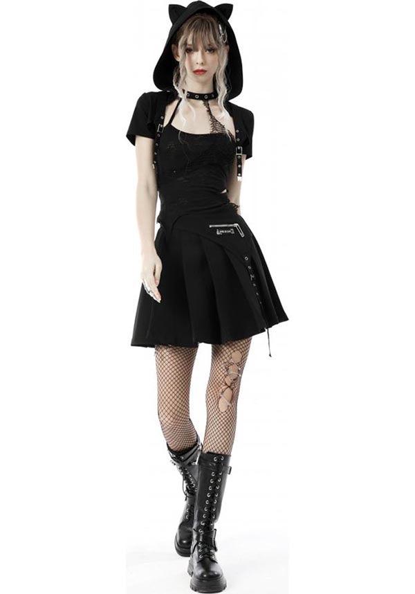 Black Cat Cropped Women's Fashion Hoodie with Unique Cat-Themed Design
