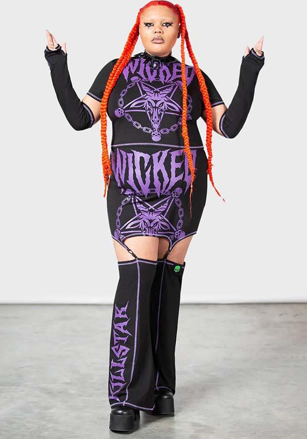 Martyr Brand Suspender Skirt with Detachable Flared Leg Warmers