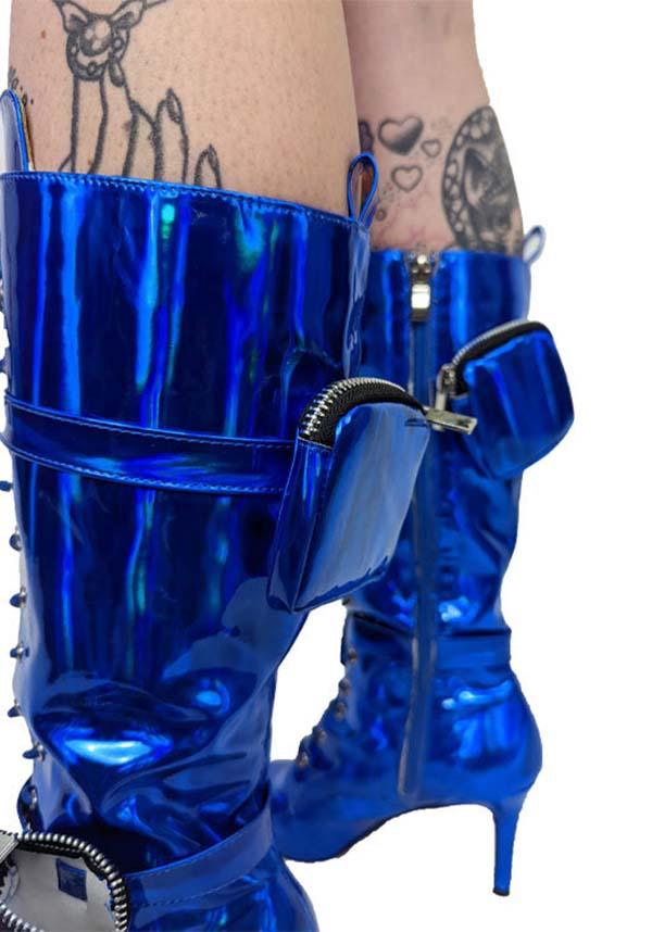 Stylish Blue San Jose Leather Boots - A Fashion Statement