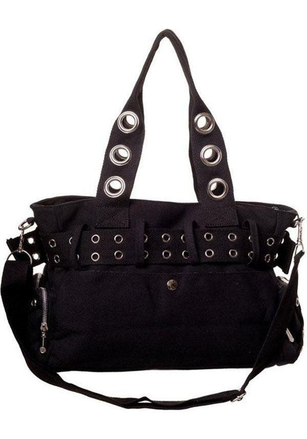 Sweet Revenge Handcuff Adorned Shoulder Bag for Grunge Goth Lovers