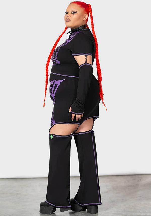 Martyr Brand Suspender Skirt with Detachable Flared Leg Warmers
