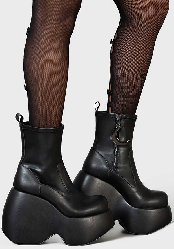 Ruins And Remains Statement Textured PU Women's Boots