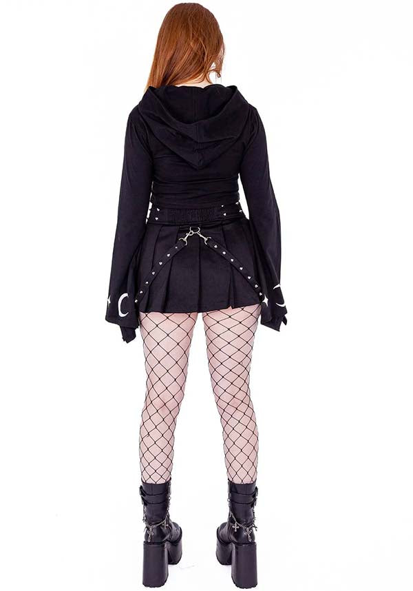 Selene Hooded Top by Poizen Industries - A Celestial Fashion Piece