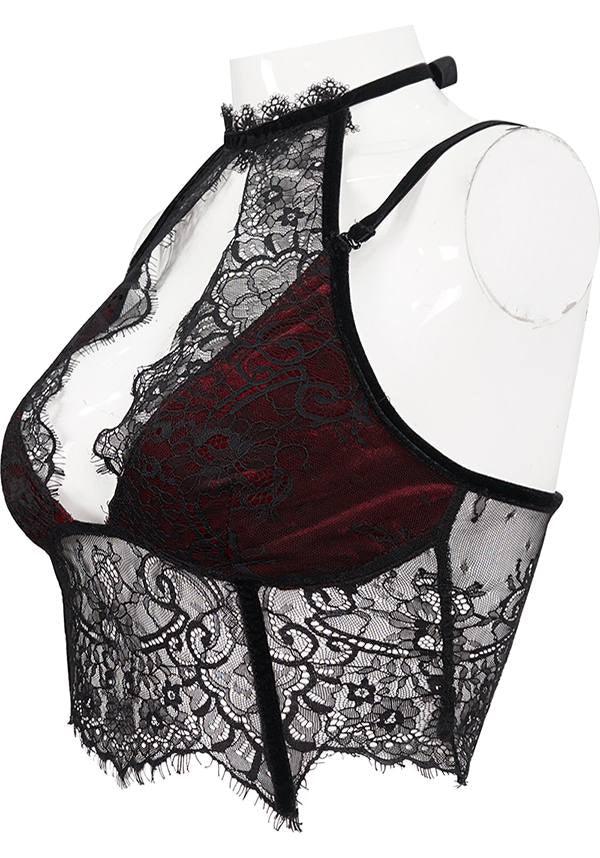 Scarlet Aura Gothic Lace Top for Seduction