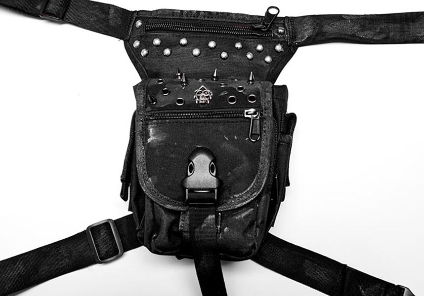 Stylish Blade Adjustable WAIST BAG with Punk Decoration
