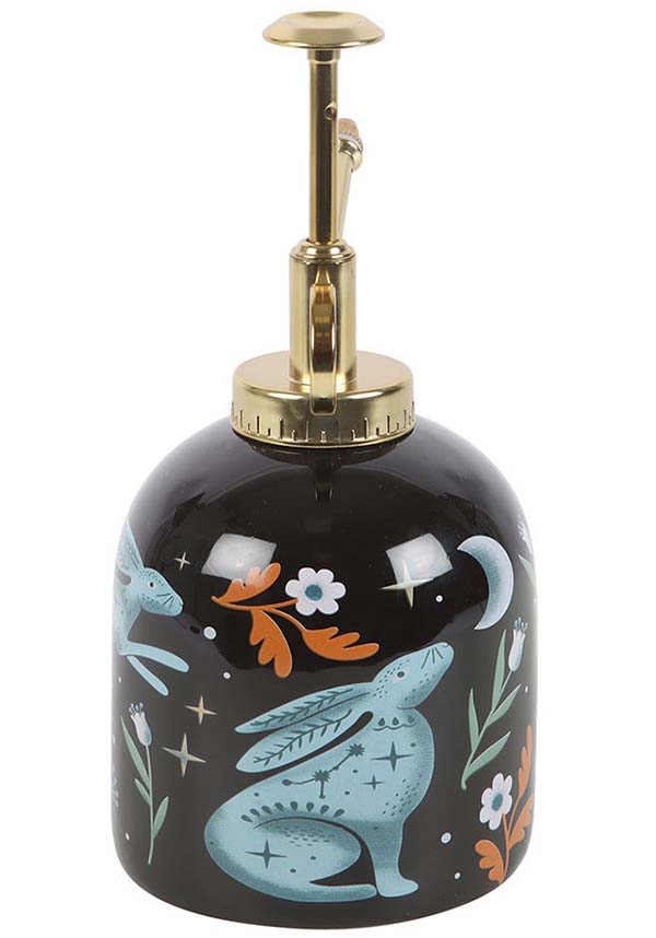Gorgeous Gold-Detailed Ceramic Midnight Hare Plant Mister