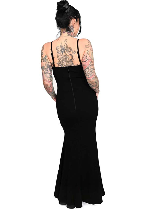 Foxblood's Madison Black Gown: Elegant and Comfortable for Special Occasions