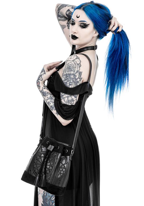 Restyle's Sanctum Adjustable Gothic Elegant Bucket Bag