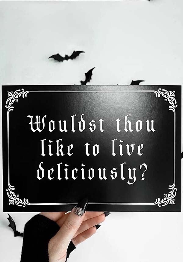 Exquisite A5 Gothic Black and White Handmade Print for Gallery Wall