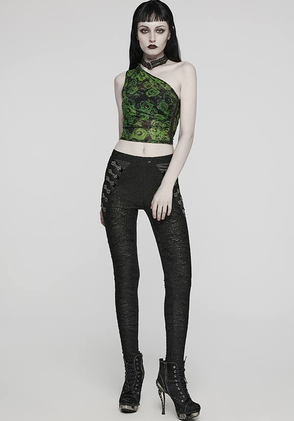 Punk Rave Philomena Asymmetric Mesh Top - Bold and Unique