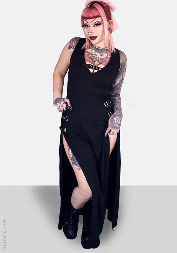 Rosetta Adjustable Buckle Maxi Dress with 4 - Way Stretch Fabric