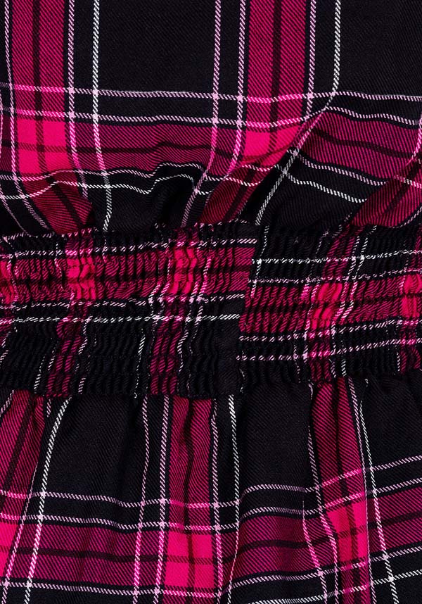 Poizen Industries Dark Pink Check Mini Dress - A Punk Rock Wardrobe Essential