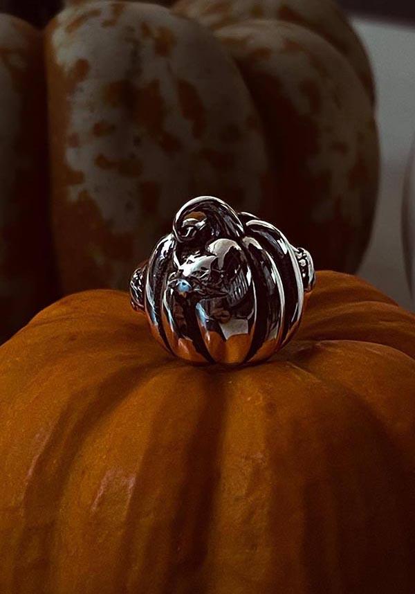 All - Year - Round Stainless Steel Pumpkin - Shaped Ring for Spooky Lovers