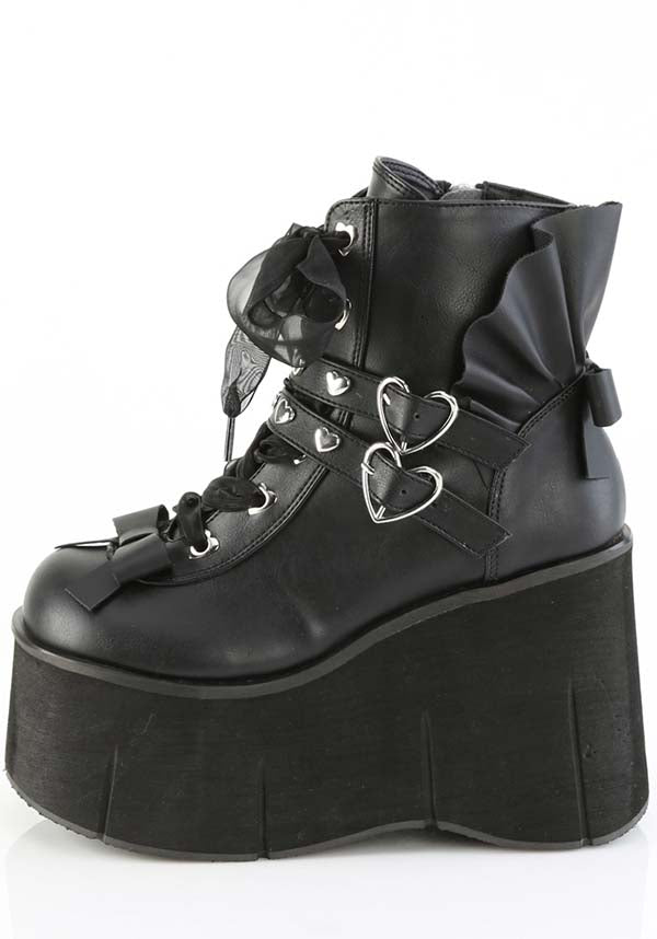 Demonia KERA-55 Black Platform Pre-order Ankle Boots - Ideal Alternative Footwear