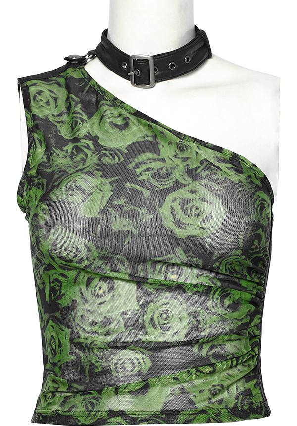 Punk Rave Philomena Asymmetric Mesh Top - Bold and Unique