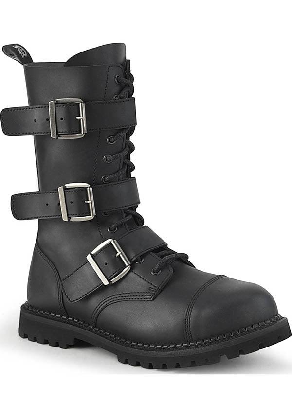 RIOT-12BK Black Unisex Steel Toe Ankle Boots - In Stock