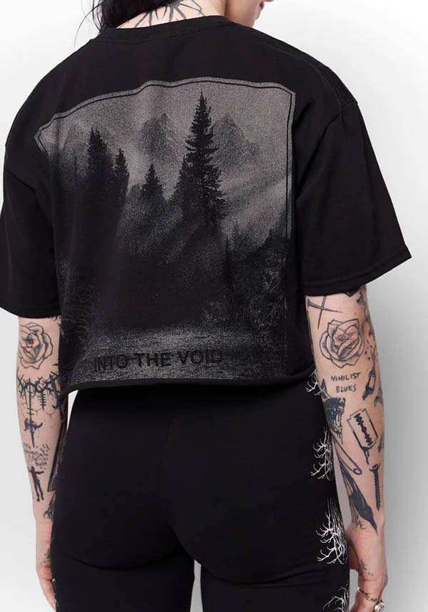 Requiem Oversized Cropped Cut-Off Cotton Tee