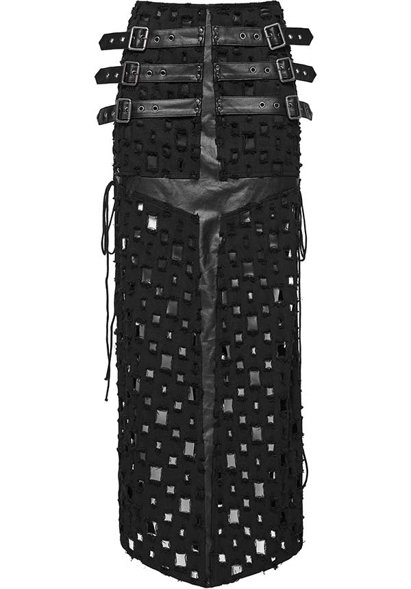 Punk Rave Mazikeen Buckle Design Women's Maxi Skirt