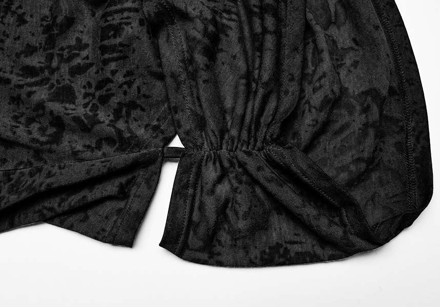 Priscilla Gothic Style Ruched Hooded Fashion Top for Modern Fashion Lovers