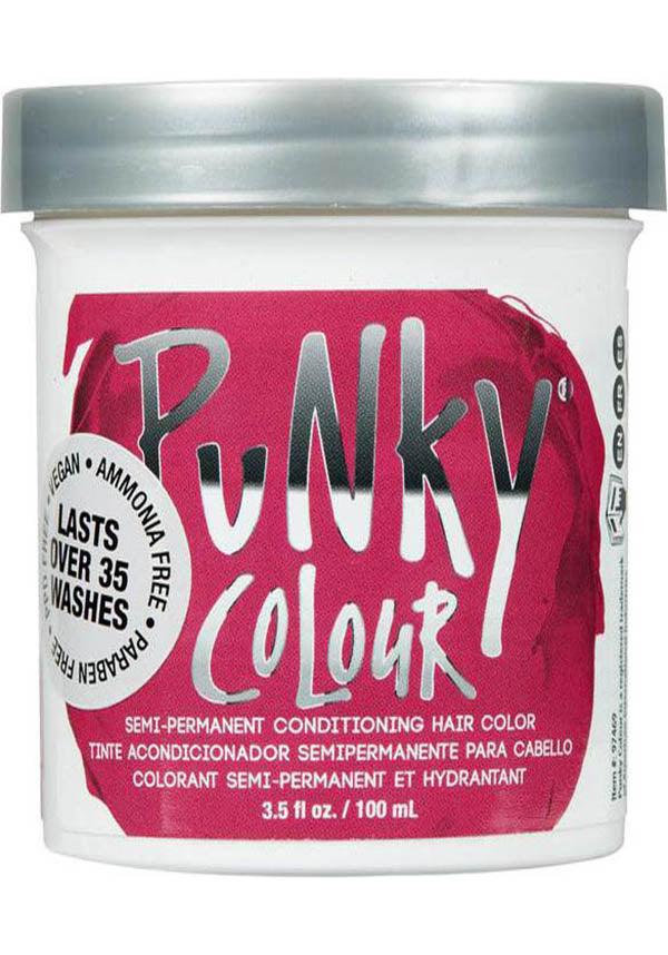 Punky Rose Red Semi - Permanent Vegan Hair Colour with Strawberry Flavor