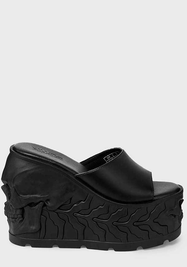 Doom-themed Platform Sliders for Women - Fashionable and Stylish Footwear