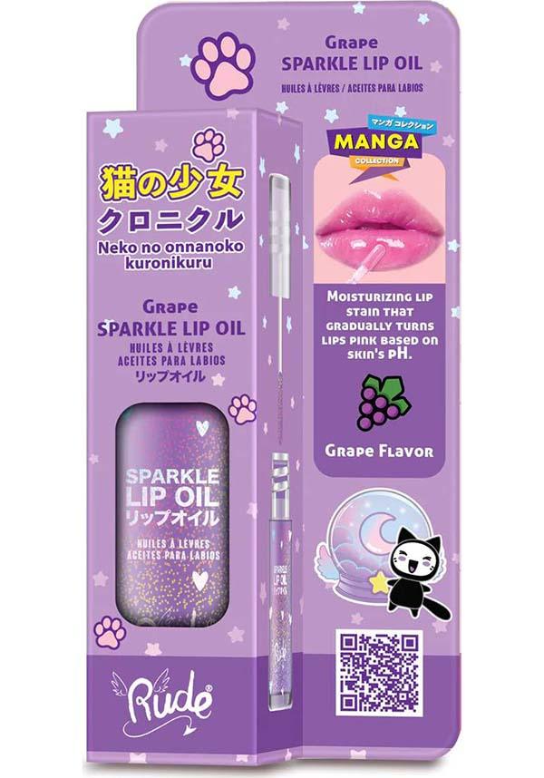 Sparkling Grape - Infused Manga Lip Oil for Moisturized Lips