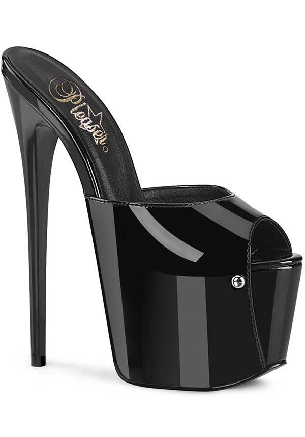 PRE-ORDER! JUBILANT-01 Black Patent Platform Heels