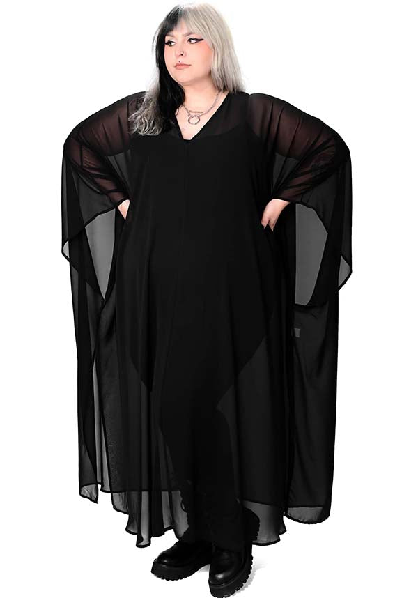 Soft and Flowing Petra Chiffon Kaftan - Ideal for Layering