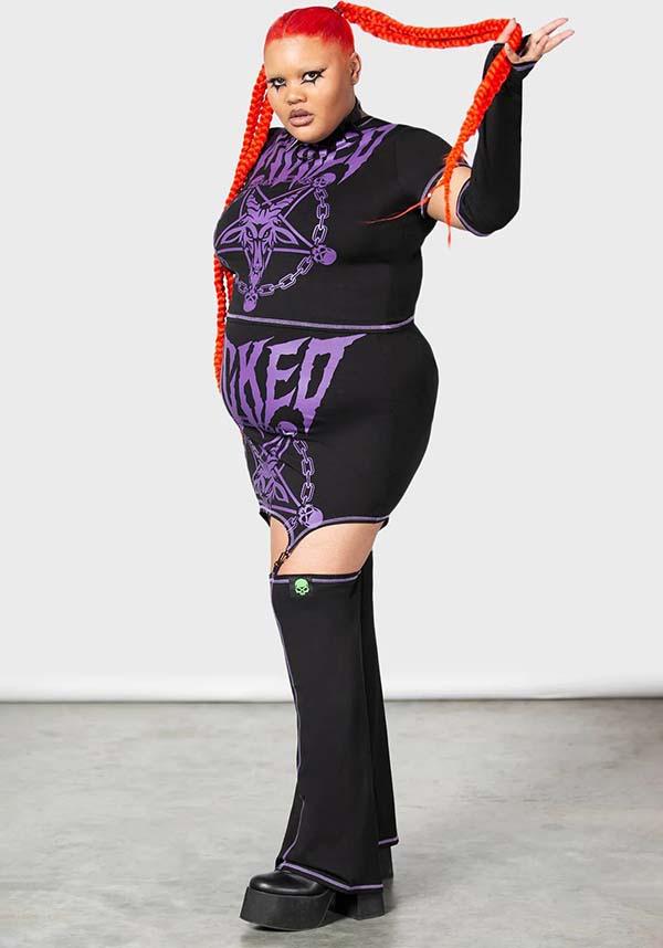 Martyr Brand Suspender Skirt with Detachable Flared Leg Warmers