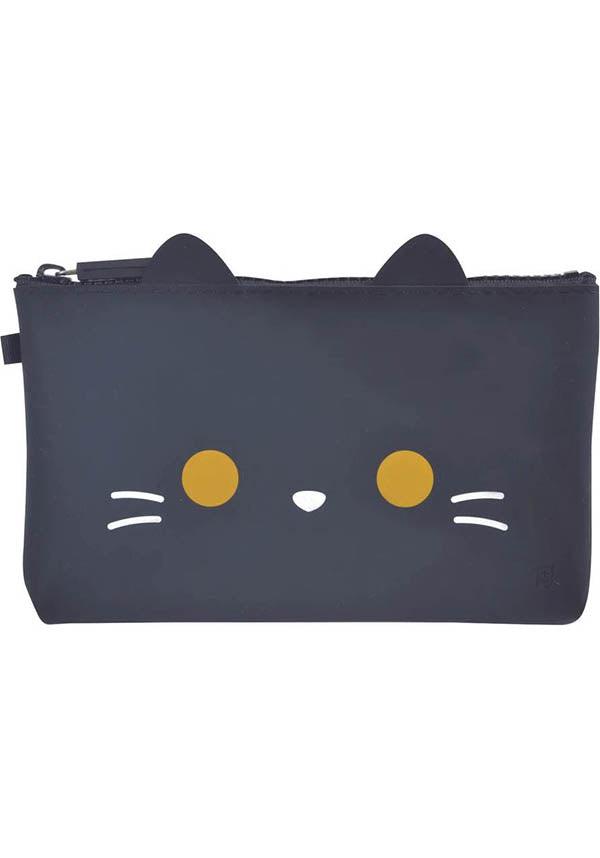 Adorable Black Cat MIMI NUU FRIENDS Zippered Silicone Pouch