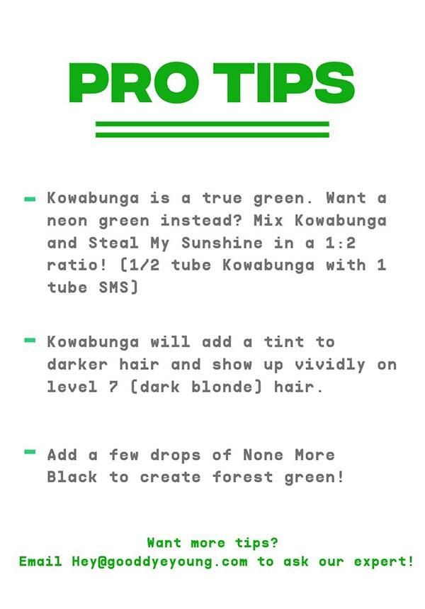 Kowabunga! Vegan & Cruelty-Free Neon Green Hair Colour