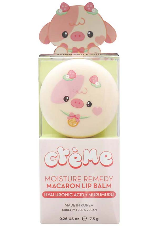 Strawberry Cow - Inspired Lip Balm Macaron Style for Moisturized Lips