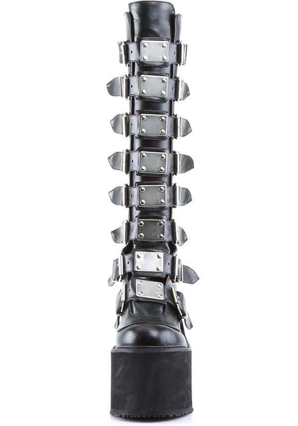 Black SWING-815 Platform Goth Punk Pre-order Knee Boots