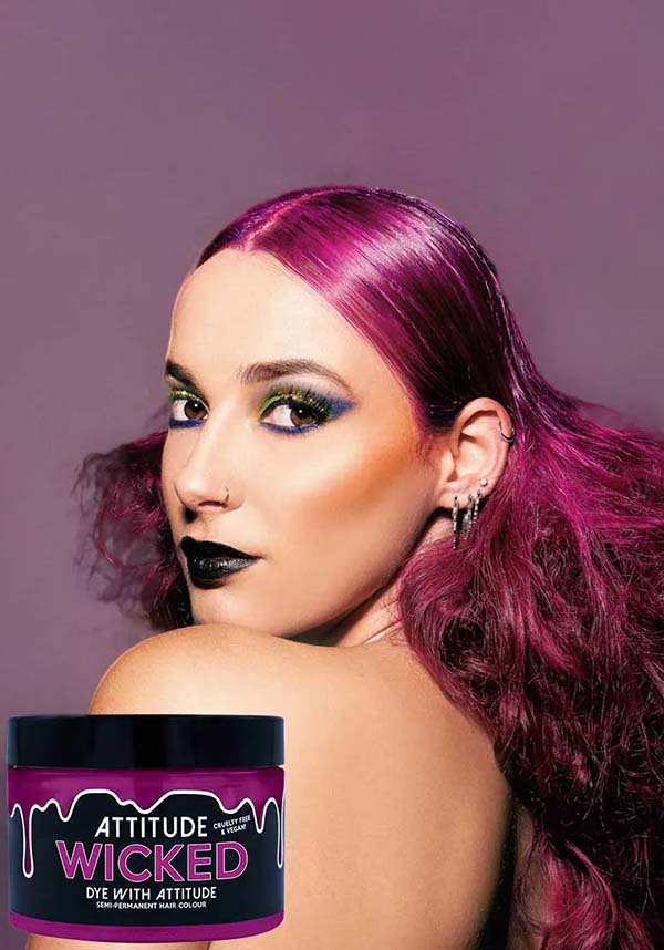 Attitude Wicked Purple Semi - permanent Hair Dye for a Magical Look