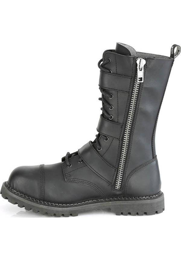 RIOT-12BK Black Unisex Steel Toe Ankle Boots - In Stock