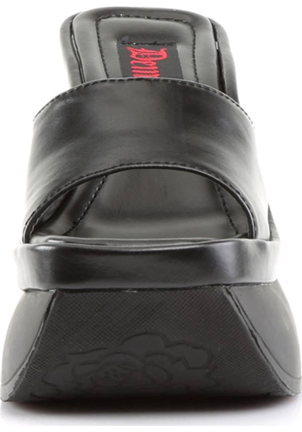 Preorder Demonia PACE-01 Platform Sandals in Classic Black Color
