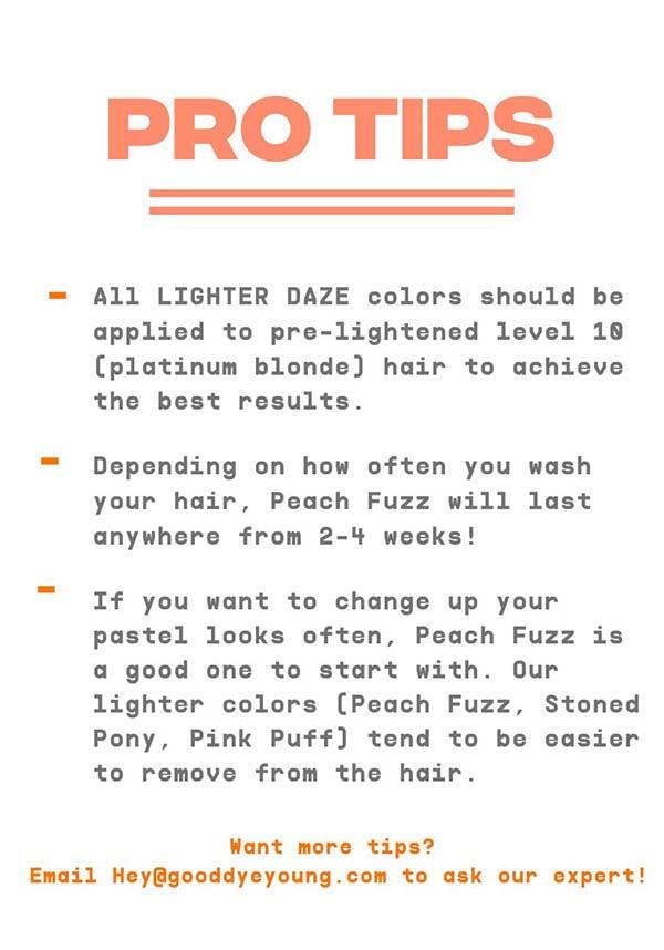Peach Fuzz Lighter Daze: Vegan & Ammonia-Free Hair Colour