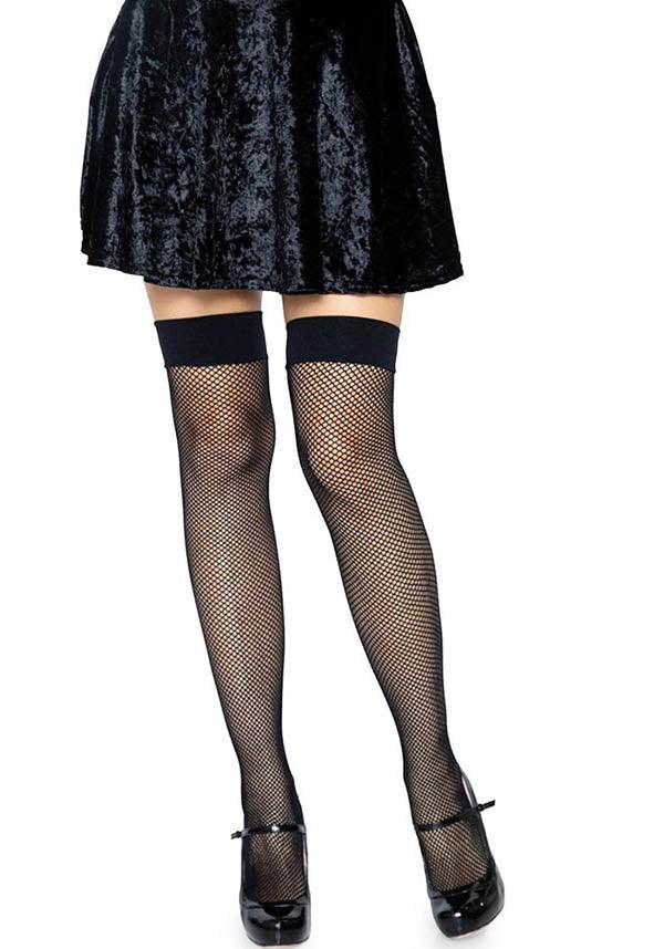 Leg Avenue Black Joy Fishnet Thigh-High Stockings - Stylish & Durable