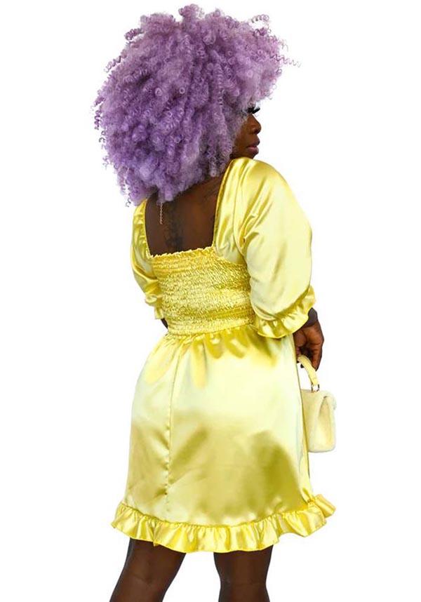 Dreamy Poppy Duckling Satin Babydoll Dress for Night Out