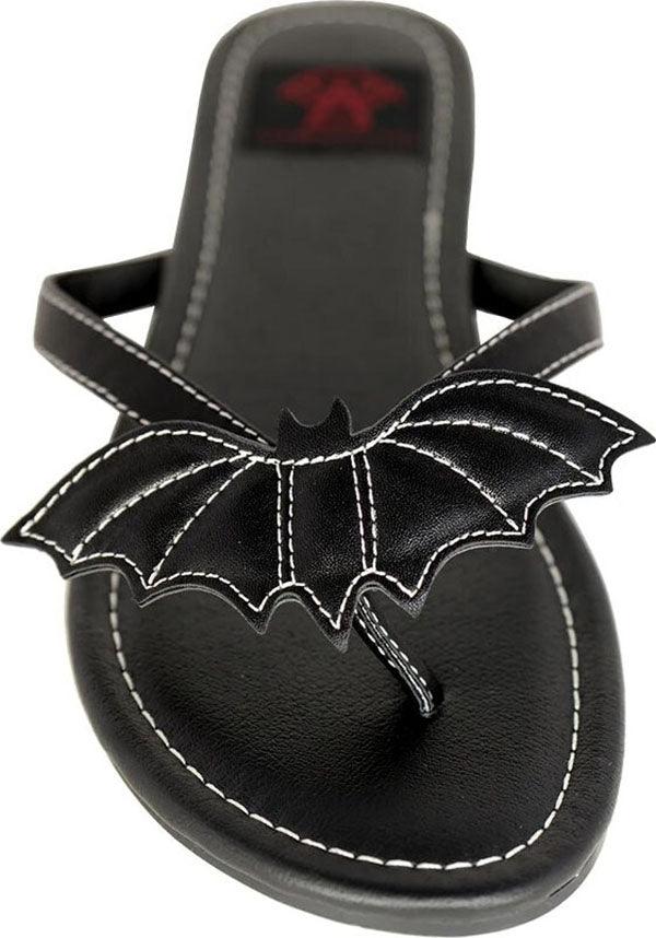 Spooky Cute Black Betty Bat Sandals for Summer Days
