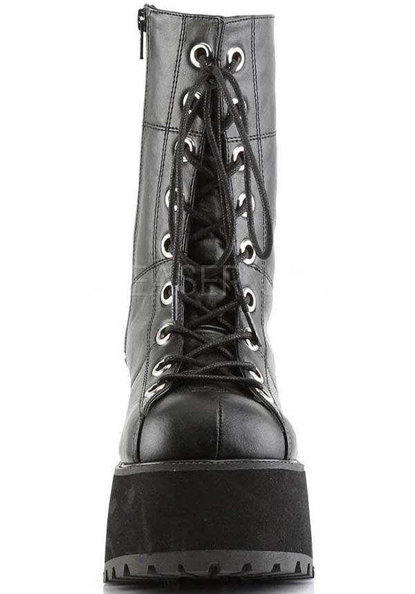 Black Ranger-301 Platform Mid Calf Boots - Preorder