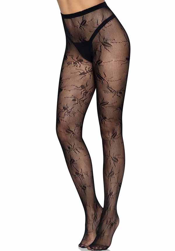 Leg Avenue Beetle Patterned High - Quality Breathable Net Tights