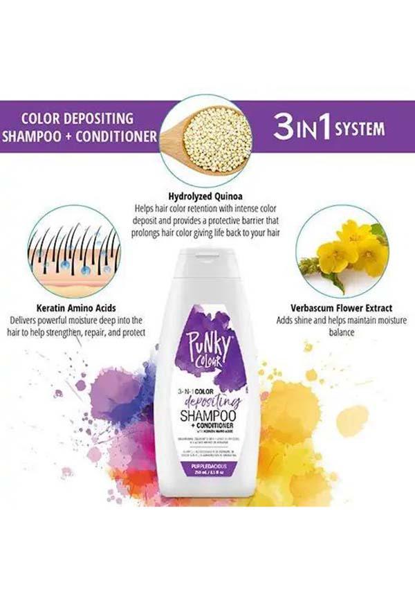 Purpledacious: 3-in-1 Colorful Shampoo & Conditioner for Vibrant Hair