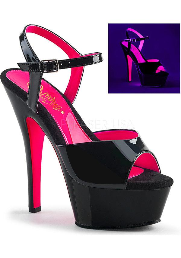 PREORDER! KISS-209TT Platform Heels in Black and Neon Hot Pink