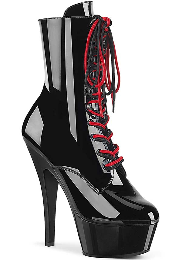 Pleaser Ankle Boots KISS - 1020 - 1 in Black Color [Pre - order Available]