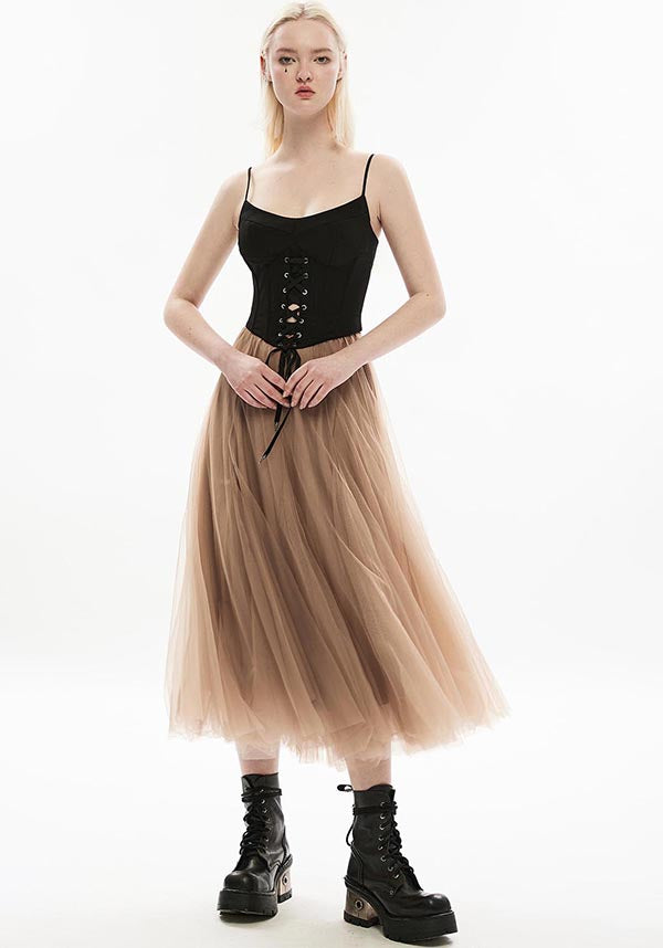 Stunning Fitted Marionette Black Top for a Graceful Pose