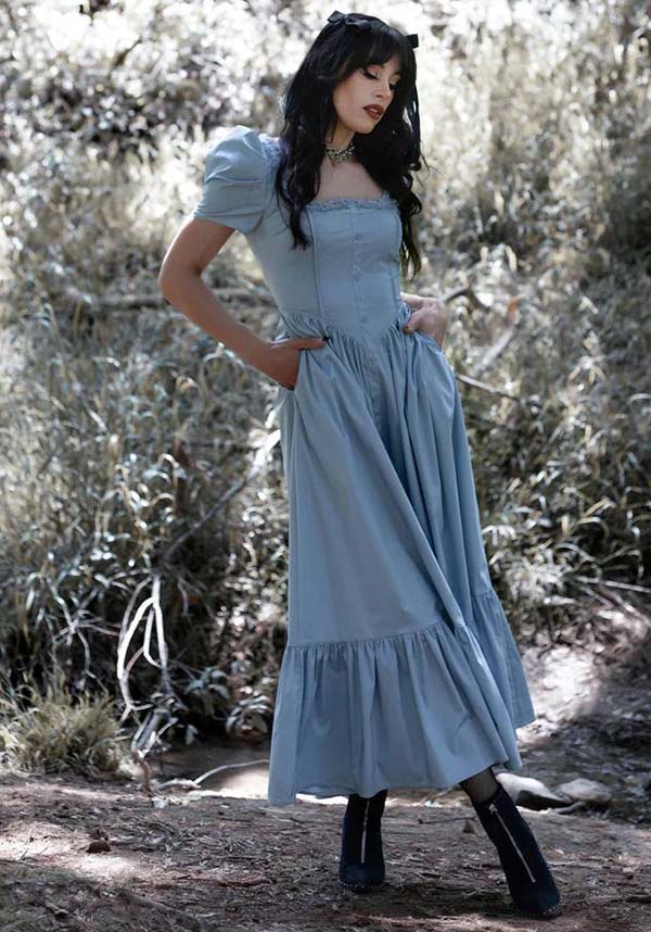 Pastel Blue Gothic Lace Provence Dress by Lively Ghosts