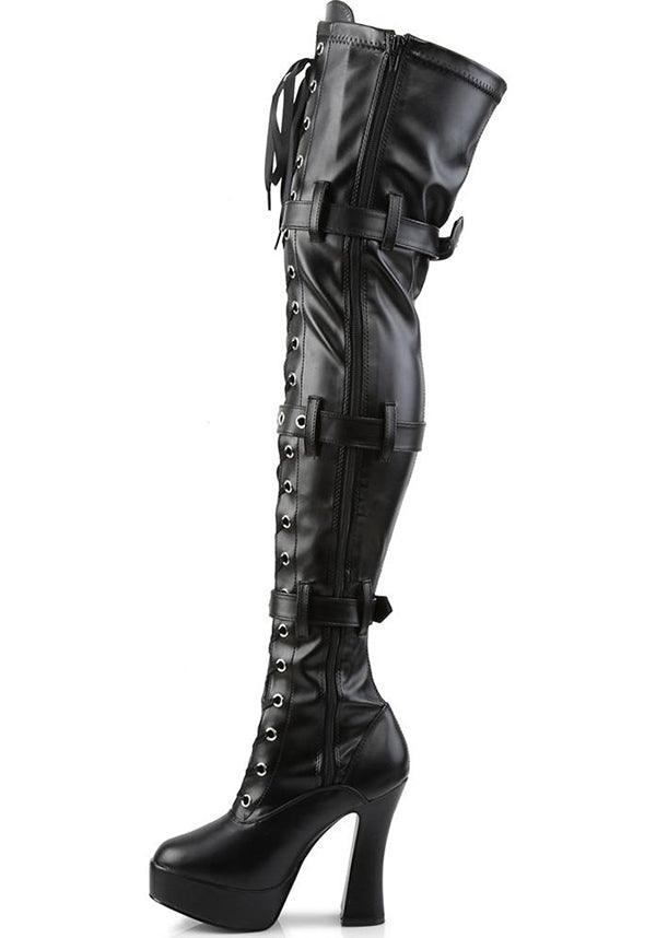 ELECTRA-3028 Black Thigh High Boots - Preorder Exclusive