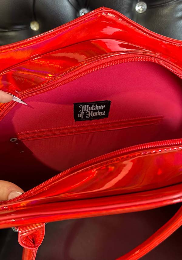 Red - Accented Black Widow Stylish Handbag